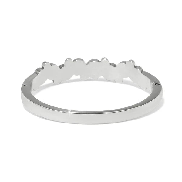 Brighton Silver Constella Cluster Hinged Bangle JF0280