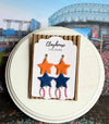 Astros Clay Earrings: Star Dangles