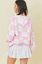 Pink Checker Ribbon Windbreaker
