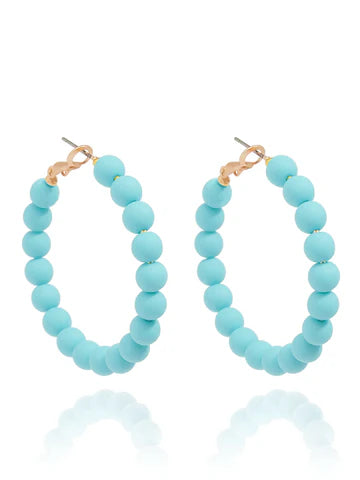 Matte Resin Bead Hoop - Raider Blue