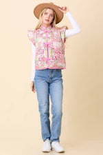 Pink Patchwork Quilted Vest