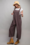 Ash Linen Loose Fit Overalls