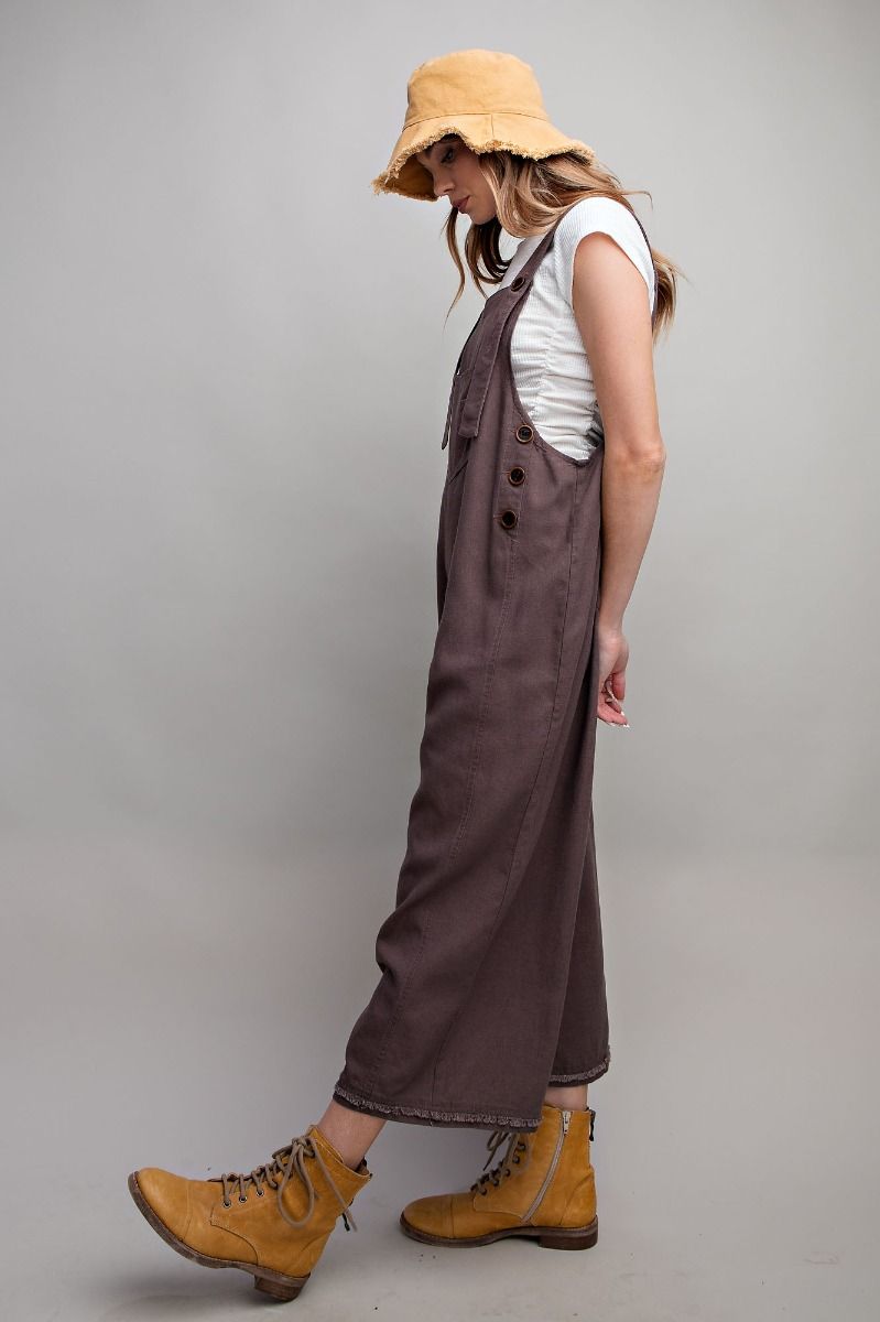 Ash Linen Loose Fit Overalls