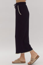 Stitch Detail Pants - Black