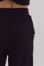 Stitch Detail Pants - Black