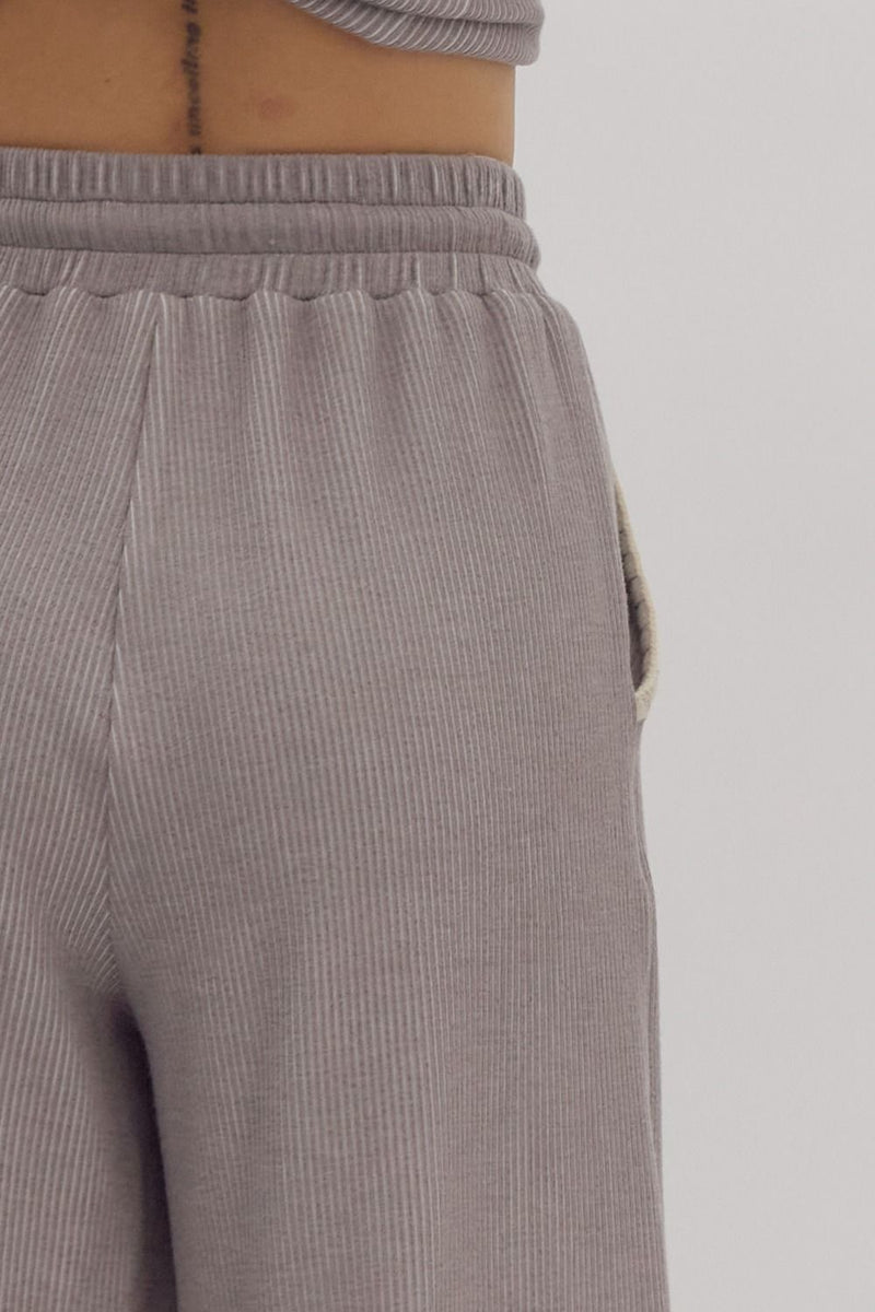 Stitch Detail Pants - Grey