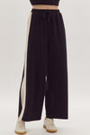 Back Ribbed Wide Legged Pants