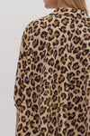 Cheetah Print Collared Top