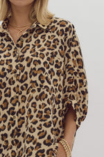 Cheetah Print Collared Top