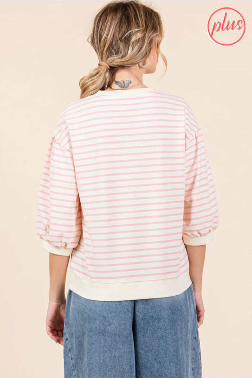 Jodifl Pink Striped Top