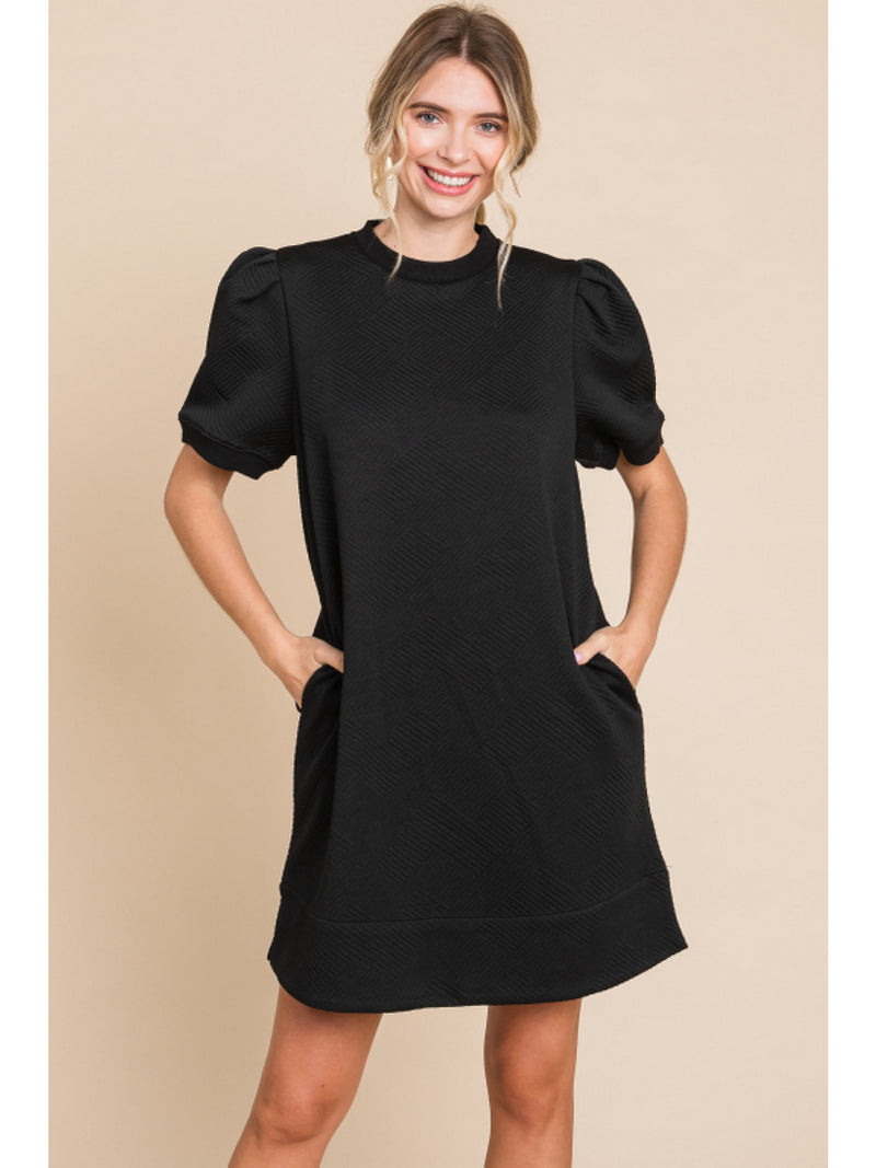 Jodifl Black Textured Dress