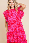 Jodifl Pink Print Maxi Dress