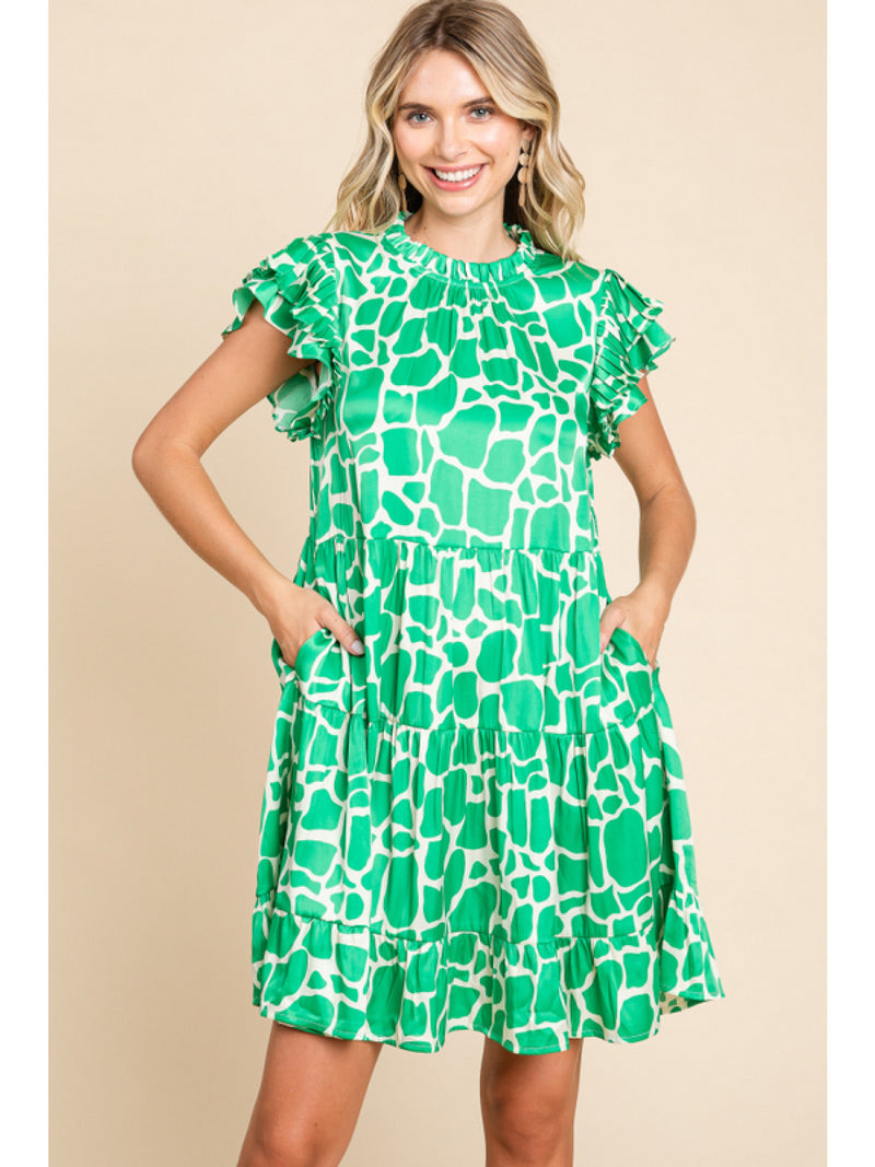 Jodifl Kelly Green Print Dress