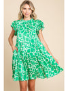 Jodifl Kelly Green Print Dress