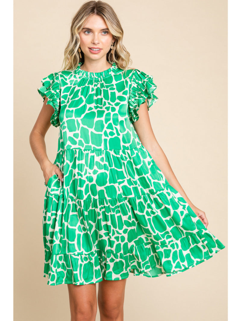 Jodifl Kelly Green Print Dress