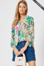 Dear Scarlett Paisley Lizzy Top