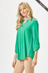 Dear Scarlett Solid Emerald Lizzy Top