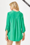 Dear Scarlett Solid Emerald Lizzy Top