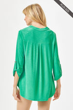 Dear Scarlett Solid Emerald Lizzy Top