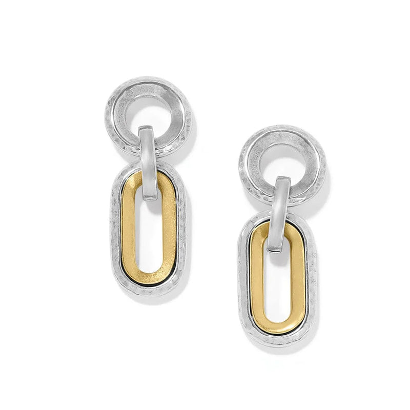 Brighton Medici Two Tone Link Post Drop Earrings JA9955