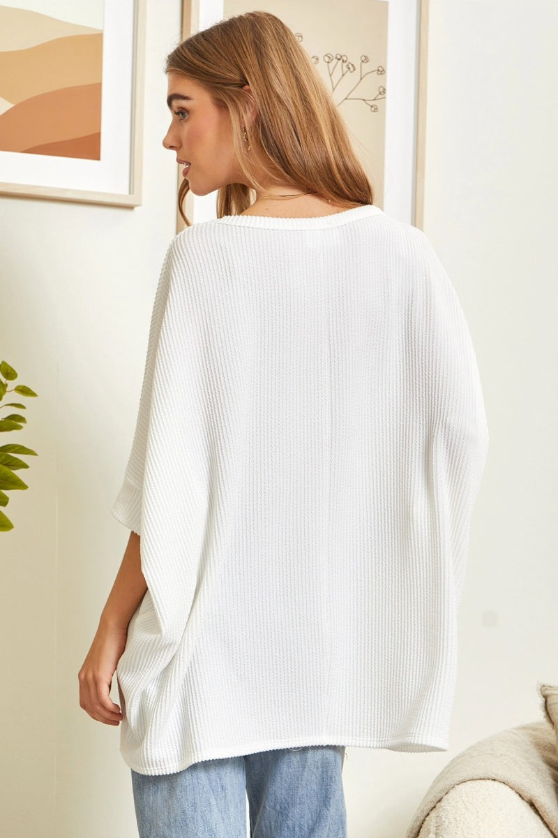 Easy Ribbed Tunic - Ivory