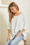 Easy Ribbed Tunic - Ivory