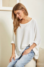 Easy Ribbed Tunic - Ivory