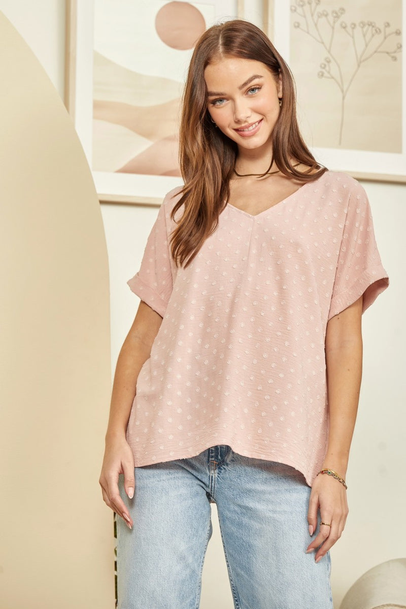 Andree Peach VNeck Top