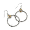 Brighton Mosaic Two Tone French Wire Hoop Earrings JA9924