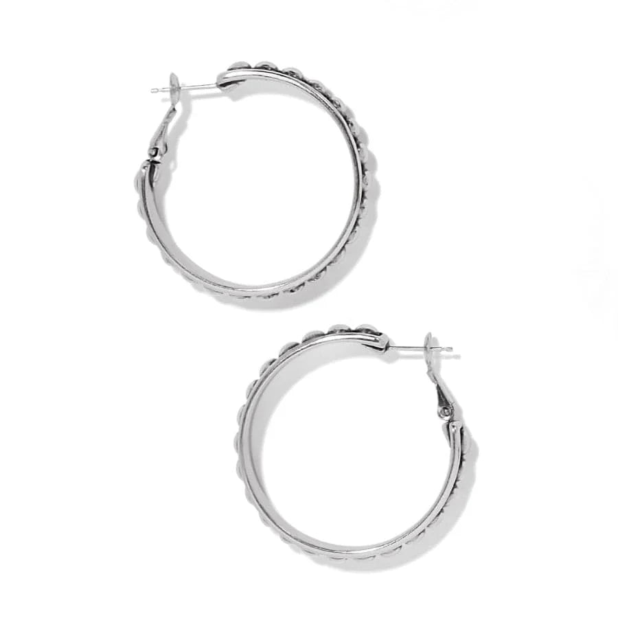 Brighton Pretty Tough Stud Large Leverback Hoop Earrings JA9895