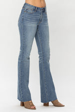 Judy Blue Isabella MidRise Raw Hem Bootcut 88604