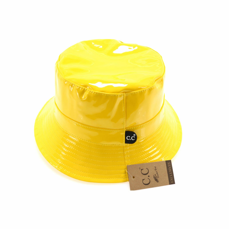 Shiny Rain Bucket CC Hat Yellow