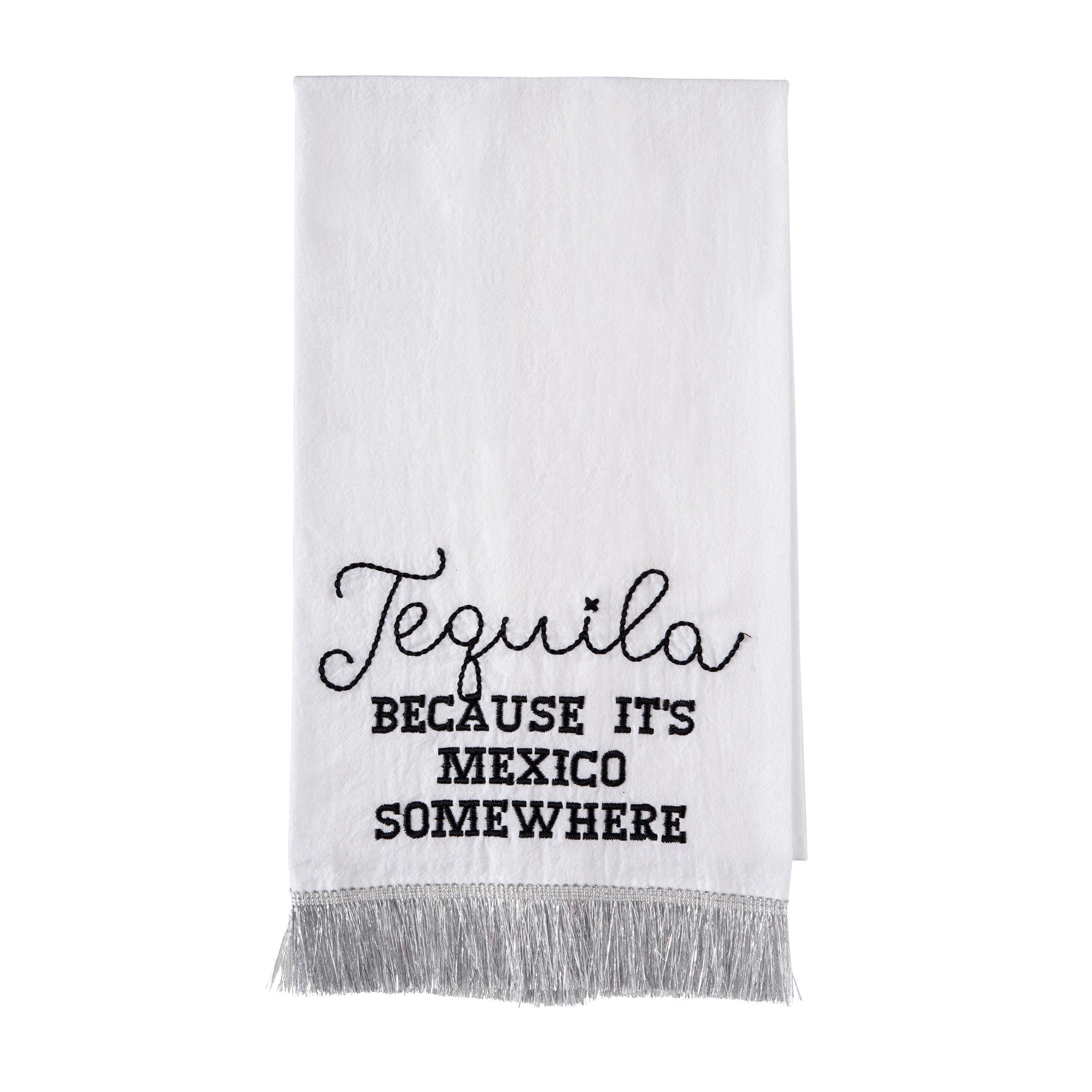 Tequila Silver Fringe Tea Towel – Evie Marie's