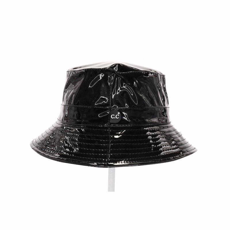 Shiny Rain Bucket CC Hat Black